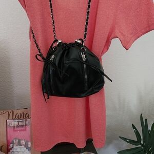 Black Drawstring Women's Bag